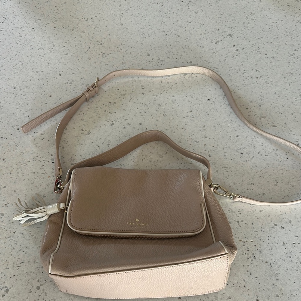 Kate Spade Tan Crossbody Bag with Adjustable Strap